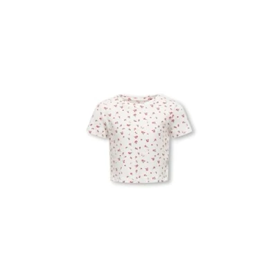 Afbeelding van Only &amp; Kids Kogbella Life Short AOP S/S Top JRS Noos, rood (high risk red), 134 140