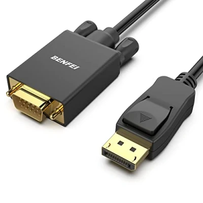 Afbeelding van DisplayPort naar VGA kabel, BENFEI mannelijk adapter, verguld, voor Lenovo, Dell, HP, Asus en andere merken, 0,9 m