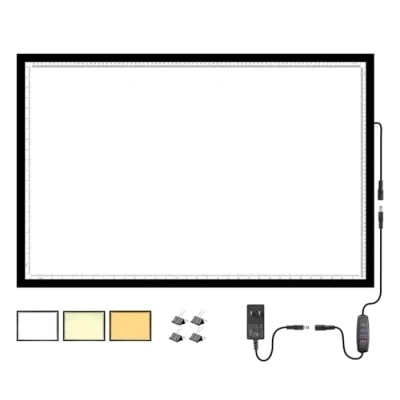 Afbeelding van WELZK 7000+ Lux A1 Diamond Painting Light Pad Extra Large 3 Color Box met UL adapter, 10 standen, traploos dimmen voor plotten, tekenen, enz