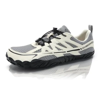 Afbeelding van IceUnicorn Blotevoetenschoenen voor dames en heren, trailschoenen, fitnessschoenen, gebreid, minimalistisch, brede teenbox, B beige, 36 EU