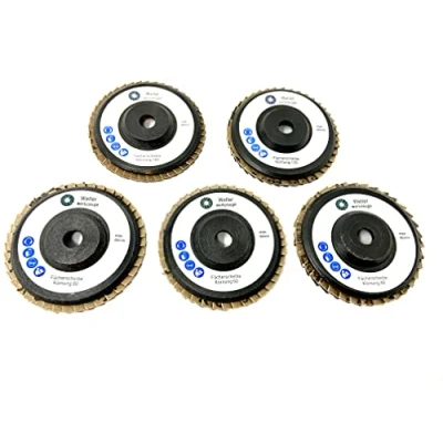 Afbeelding van WELLERWERKZEUGE Set van 5 waaierschijven K:40/60/80/120/180 76x10 mm, geschikt voor mini accu haakse slijpers zoals Bosch GWS 10,8 V 12 staal, hout, kunststof (5)