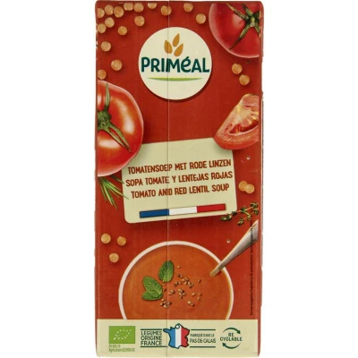 Afbeelding van Primeal Soep tomaat rode linzen bio 330 ml