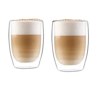 Afbeelding van Jesolo dubbelwandige thermoglazen 350 ml handgemaakt borosilicaatglas
