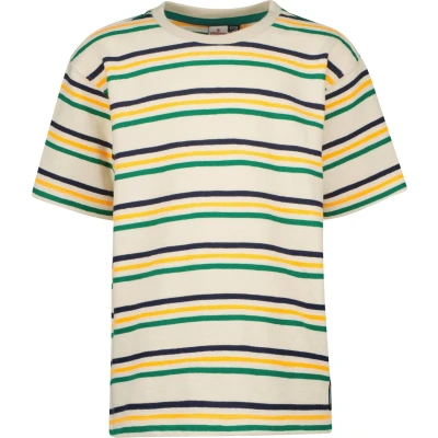 Afbeelding van Vingino gestreept T shirt JOPPE beige/geel/groen