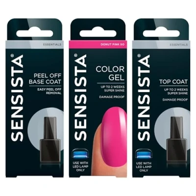 Afbeelding van Sensista Donut Pink So Peel Off Set Gellak Voordeelset Roze Gel nagellak voor LED lamp 3 stuks