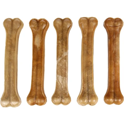 Afbeelding van &quot;Duurzame Kauwsnack van Buffelhuid: 5 Stuks&quot; Natuur / 31cm 5stuks= 1,7 1,8kg