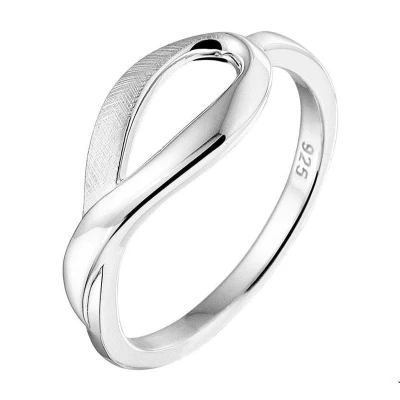 Afbeelding van Zilver Gerhodineerde Ring gescratcht 1328380 16.50 mm (52)