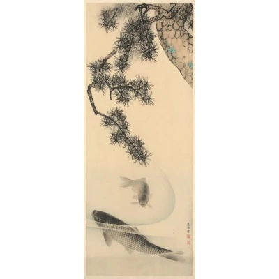 Afbeelding van Komar Vliesbehang Koi 100x250 cm (breedte x hoogte)