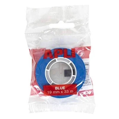 Afbeelding van Apli plakband ft 19 mm x 33 m, blauw