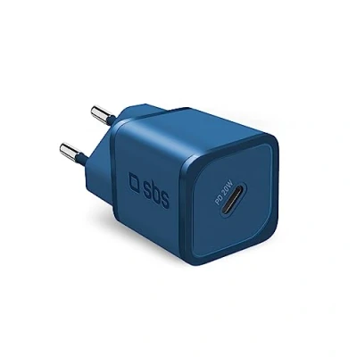 Afbeelding van SBS Draagbare oplader voor Samsung, iPhone, Xiaomi, Oppo, 20 W, snellader Gan smartphones en tablets, snelle veilige met USB C, blauw