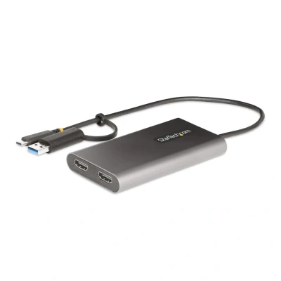 Afbeelding van StarTech.com USB C naar Dual HDMI Adapter, of A 2x HDMI, 4K 60Hz, 100W Power Delivery Pas