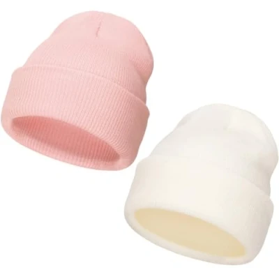 Afbeelding van DRESHOW Wintermuts Heren Dames Gebreide Muts Manchet Beanie Hoeden Elastische Warme Hoed Zachte Casual Wollen 2 Stuks