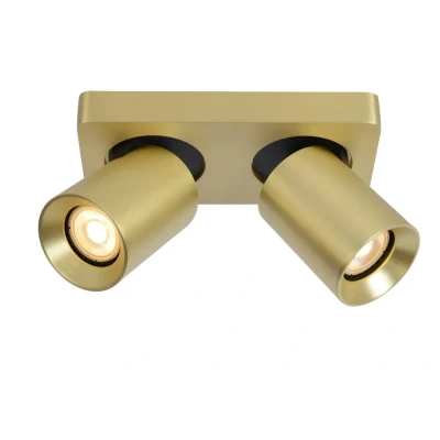 Afbeelding van Lucide Nigel Plafondspot 2x5W Mat Goud Messing