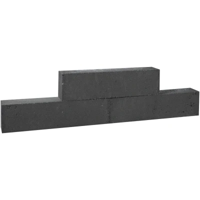 Afbeelding van Gardenlux Forto Walling (Brickline) 10x10x60 Cm Zwart Strak stapelblok