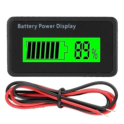 Afbeelding van Batterijcapaciteit indicator, 12 48 V, universele batterij, lcd batterijcapaciteitsindicator, voltmeter (groene lamp)