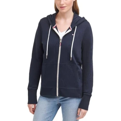 Afbeelding van Tommy Hilfiger Damesjas met capuchon en ritssluiting, Kapitein van de hemel (Sky Captain), L