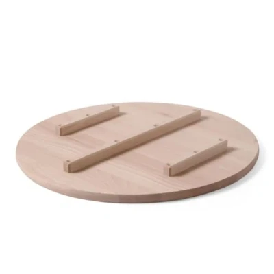 Afbeelding van Hendi Pizzaplank Hout Rond Pizza Snijplank / Serveerplank met Groeven Ø50cm