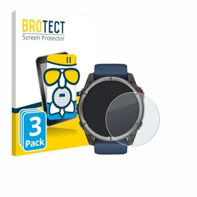 Afbeelding van BROTECT Screenprotector voor Garmin quatix 8 (51 mm) Folie Beschermfolie Beschermglas matte (3 Stuks)
