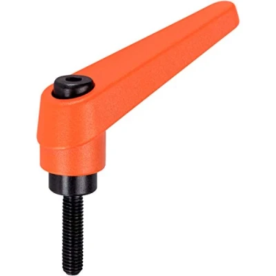 Afbeelding van HALDER 24400.0641 verstelbare klemhendel, oranje, d1=30 mm / d2=M16 l1=32