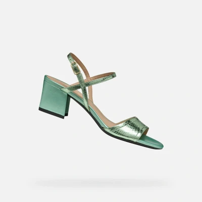 Afbeelding van Geox D NEW Eraklia Sandalen, Dames, Maat: 39.5, Mint Leer