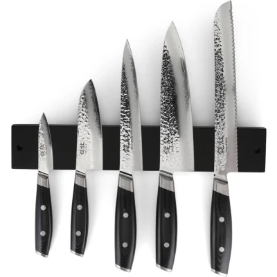 Afbeelding van Yaxell Tsuchimon Messen 5 delige Messenset met Zwarte Magnetische Houder