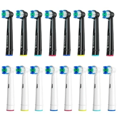 Afbeelding van REDTRON Vervanging borstelhoofden voor Oral B (16 tellen), Precisie Reiniging tandenborstel Vervangingskoppen, Elektrische hoofden compatibel met Pro1000 Pro3000 Pro5000 Pro7000
