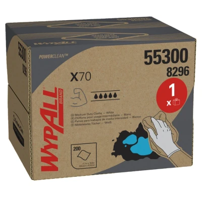 Afbeelding van Poetsdoek wypall x70 powerclean 426x282mm 200vel Doos a 200 vel