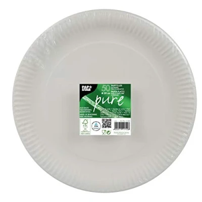 Afbeelding van PAPSTAR 50 borden, karton rond Ø 29 cm wit