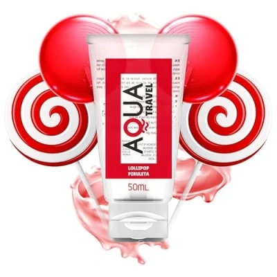 Afbeelding van Aqua Travel Lollipop Flavour Waterbased Lubricant 50 ML Glijmiddel Durex Waterbasis
