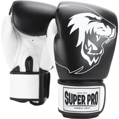 Afbeelding van Super Pro Combat Gear Undisputed Bokszakhandschoenen Leder Zwart/Wit Large