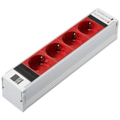Afbeelding van Rittal insteekmoduul contactdooscombinatie 3x d nl geaard type f cee 7 4 rood niet schakelbaar 7856240