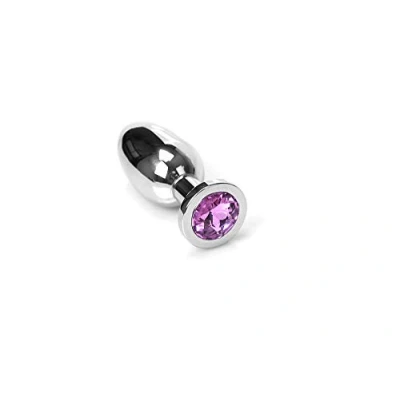 Afbeelding van Buttplug RVS met roze kristal small