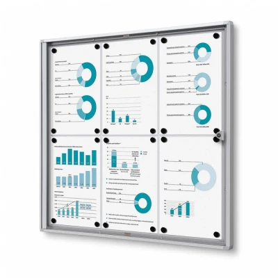Afbeelding van Vergrendelbaar Notitiebord Indoor Economy B1 Brandwerend 6x A4
