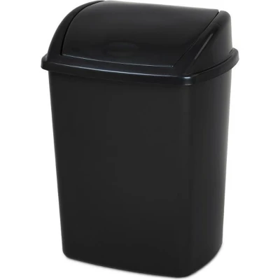 Afbeelding van Afvalbak 26 liter Zwart 16 stuks