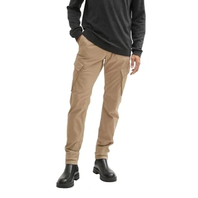 Afbeelding van TOM TAILOR Tapered cargobroek voor heren, 32240 Mountain Taupe, M
