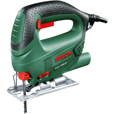 Afbeelding van Bosch Home and Garden Decoupeerzaag PST 700 E (500 W, 1x Zaagblad, Koffer), Zwart/Groen/Rood