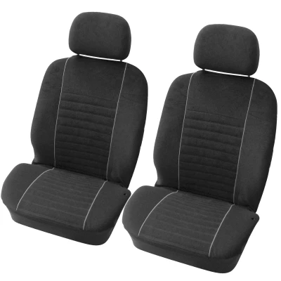 Afbeelding van Carpoint Stoelhoesset Voor Velours zwart/grijs