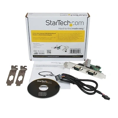 Afbeelding van 60cm Interne USB Moederbord naar 2 poort RS232 Seriële Adapter
