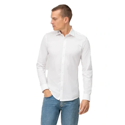 Afbeelding van Olymp No. Six Overhemd weiss, Heren, Maat: 45, Weiss