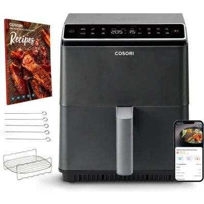 Afbeelding van Cosori Dual Blaze II Airfryer XXL Heteluchtfriteuse 6.4 liter 12 programma&#039;s Boven &amp; onderwarmte App connectie Antraciet
