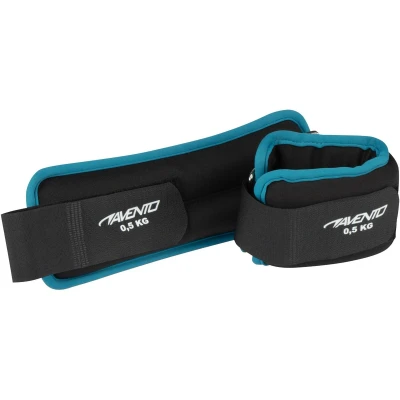 Afbeelding van Avento pols &amp; enkelgewichten 0,5 kg neopreen zwart/blauw 2 stuks