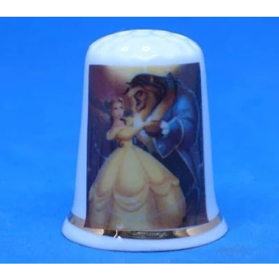 Afbeelding van Birchcroft Porselein China Collectible Vingerhoedje B &amp; het Beest Koepeldoos