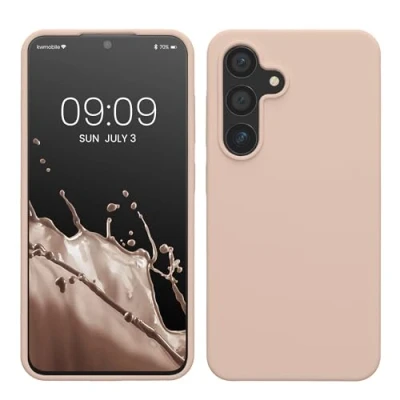 Afbeelding van kwmobile telefoonhoesje compatibel met Samsung Galaxy S24 hoesje Zachte case voor smartphone Back cover in kokosmelk