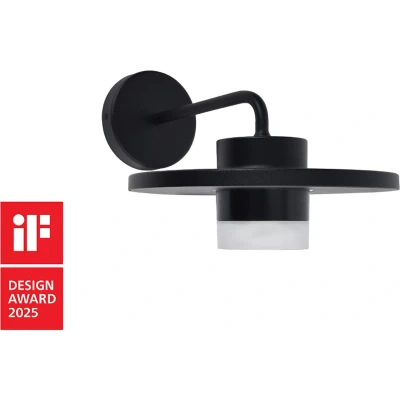 Afbeelding van LUTEC Plato LED wandlamp voor buiten Premium aluminium 1000Lm krachtig licht 3000K warm wit IP54 extra weerbestendig Mat zwart