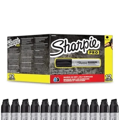 Afbeelding van Permanente markeerstift Sharpie van metaal, brede behuizing