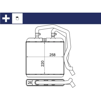 Afbeelding van Kachelradiateur, interieurverwarming MAHLE AH 12 000S