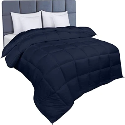 Afbeelding van Utopia Bedding Dekbed met Hoektabs 220x230 cm Microfiber Zacht zur Winter Doos Gestikt Alternatief (MarineBlauw)