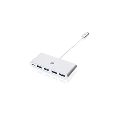 Afbeelding van IOGEAR USB C naar 4 poorts A Hub 60W doorvoer Compatibel met Thunderbolt 3 Type poort (5 Gbps) GUH3C4PD