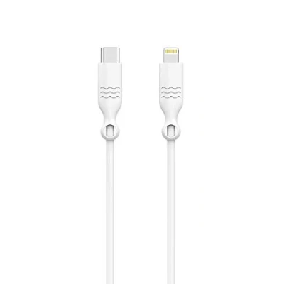 Afbeelding van USB C naar Lightning kabel Recyclebaar MFi certificering 3A 2 Meter van Just Green / Transparant