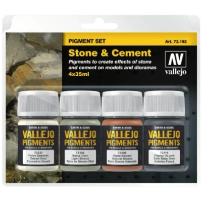 Afbeelding van Vallejo Pigment Set Stone &amp; Cement (4)